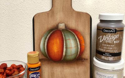 Country Painting su tagliere in legno