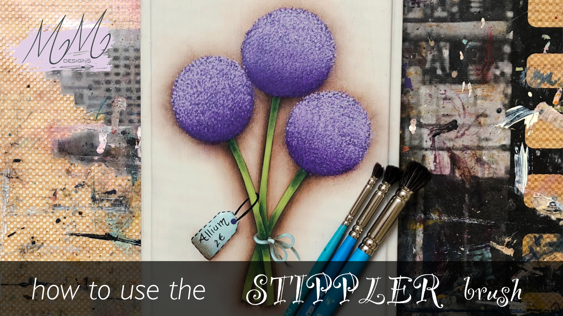 Decorative Painting tutorial: how to use the stippler brush