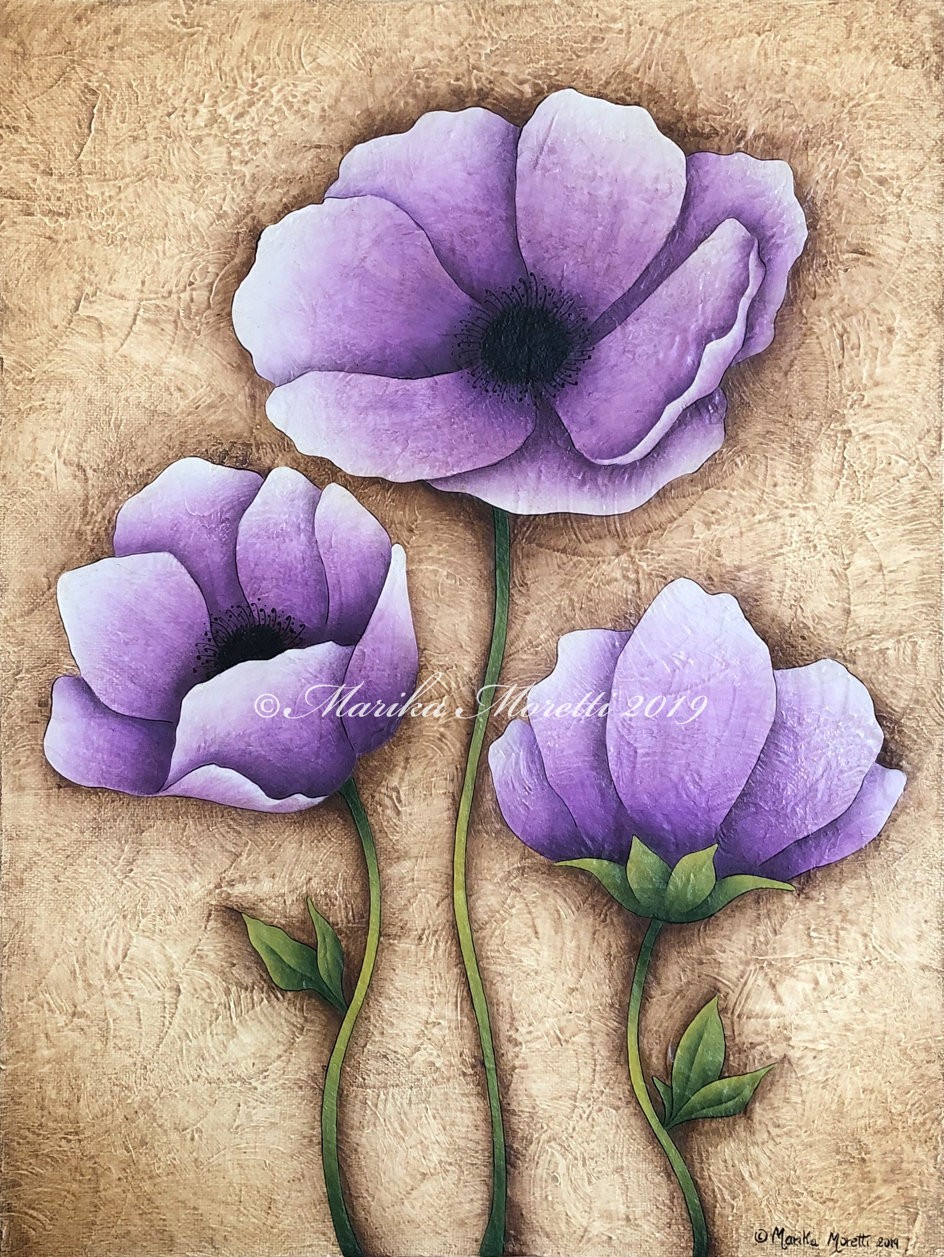 Country Painting fiori: Purple Beauty
