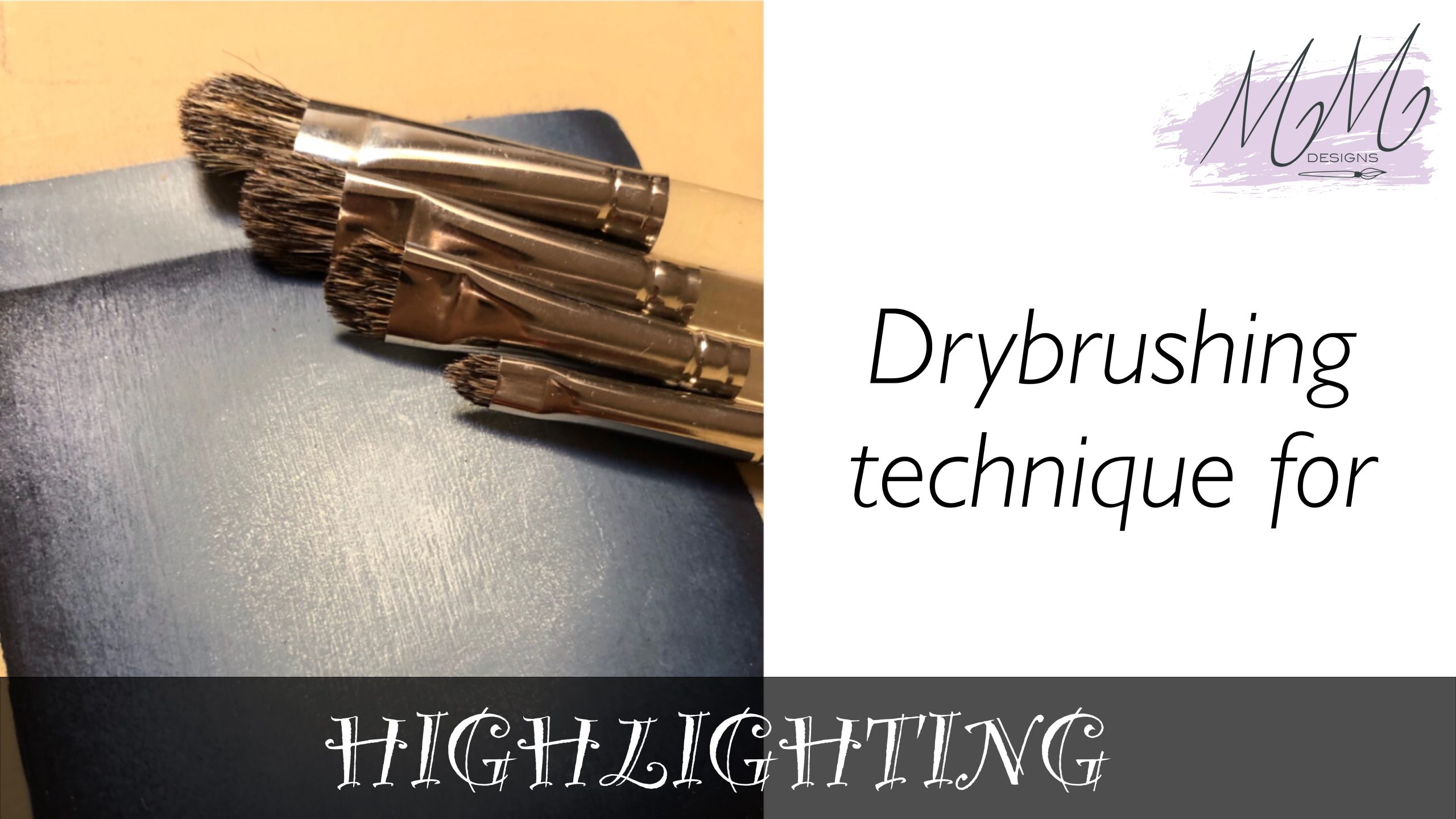 Decorative Painting Tutorial: how to highlight with drybrushing